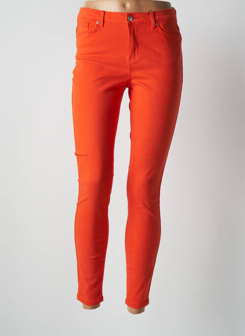 Pantalon slim portocaliu VERO MODA femeie