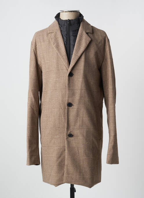 Palton lung bej JACK & JONES bărbat