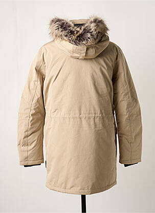 Parka blană sintetică cu glugă bej JACK & JONES bărbat