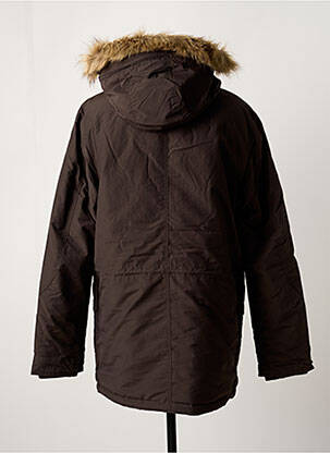 Parka blană sintetică cu glugă maro JACK & JONES bărbat