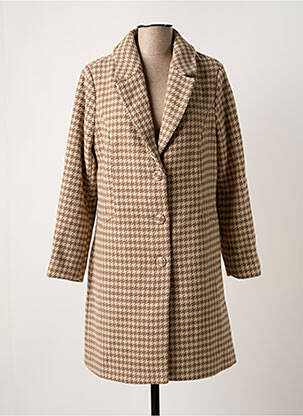 Palton lung bej CREAM femeie