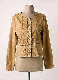 Jachete casual guler rotund bej CREAM femme