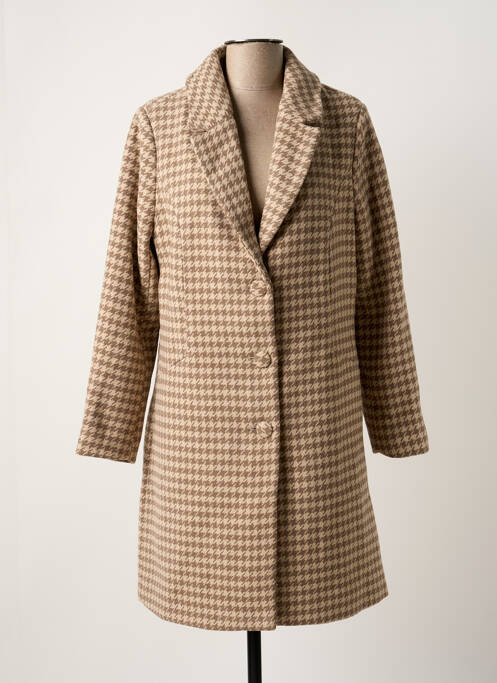 Palton lung bej CREAM femeie