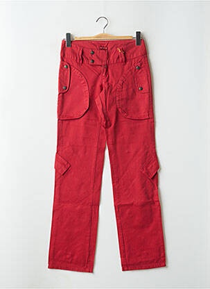 Pantalon cargo croială dreaptă talie joasă roșu BE YOU K femeie