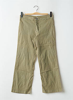Pantalon drept țesătură poplin mărime normală verde CIMARRON femeie