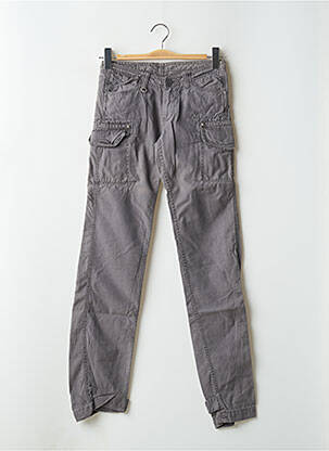 Pantalon cargo țesătură poplin talie joasă gri LE TEMPS DES CERISES femeie