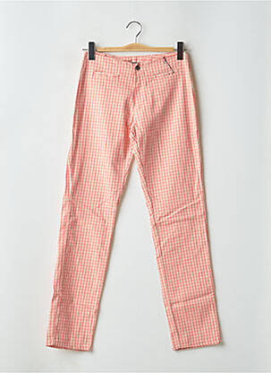 Pantalon slim talie înaltă talie înaltă portocalie MANLY POP femeie