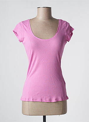 Top elasticitate mâneci scurte violet RWD femeie