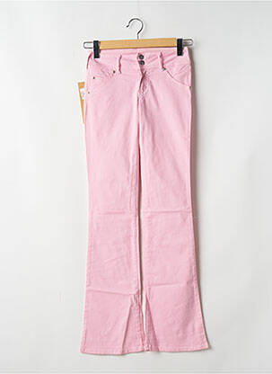 Pantalon evazat elasticitate talie joasă roz CIMARRON femeie