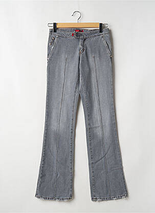 Blugi bootcut închidere cu fermoar sub clapetă cu scai talie joasă gri CIMARRON femeie