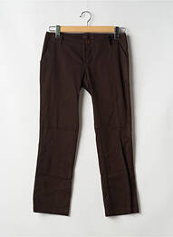 Pantalon 7/8 elasticitate talie joasă maro SPIRIT OF GANG femme