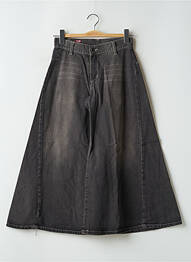 Pantalon trei sferturi elasticitate talie joasă negru RWD femme