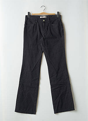 Pantalon drept țesătură poplin talie joasă negru SCHOOL RAG femeie