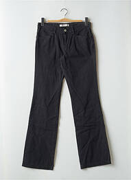 Pantalon drept țesătură poplin talie joasă negru SCHOOL RAG femme