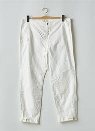 Pantalon 7/8 țesătură poplin mărime normală alb SCHOOL RAG femeie