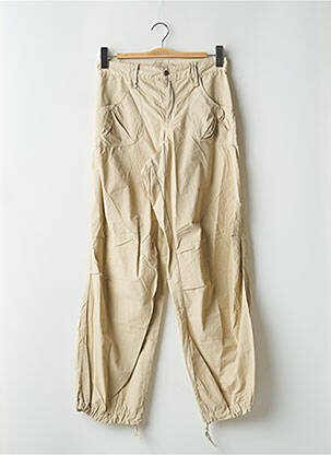 Pantalon 7/8 țesătură poplin mărime normală bej SCHOOL RAG femeie