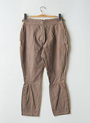Pantalon 7/8 țesătură poplin mărime normală maro SCHOOL RAG femeie
