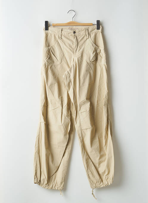 Pantalon 7/8 țesătură poplin mărime normală bej SCHOOL RAG femme