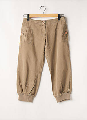 Pantalon trei sferturi buzunare bej SESSUN femeie
