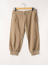 Pantalon trei sferturi buzunare bej SESSUN femeie
