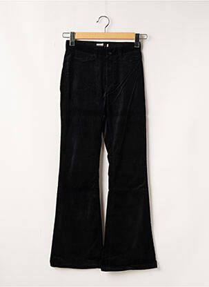 Pantalon drept închidere cu fermoar sub clapetă cu nasturi negru TEDDY SMITH femeie