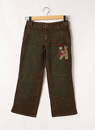 Pantalon trei sferturi croială dreaptă maro TEDDY SMITH femme
