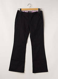 Pantalon drept închidere cu fermoar sub clapetă cu cârlig negru VOLCOM femme
