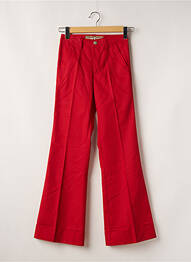 Pantalon evazat talie cu cleme talie înaltă roșu FREEMAN T.PORTER femme