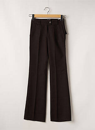 Pantalon evazat talie cu cleme maro TIM BARGEOT femeie