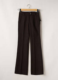 Pantalon evazat talie cu cleme maro TIM BARGEOT femme