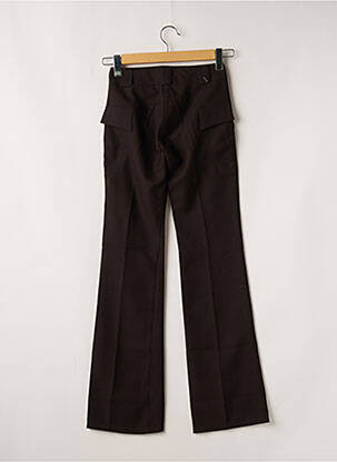 Pantalon evazat talie cu cleme maro TIM BARGEOT femeie