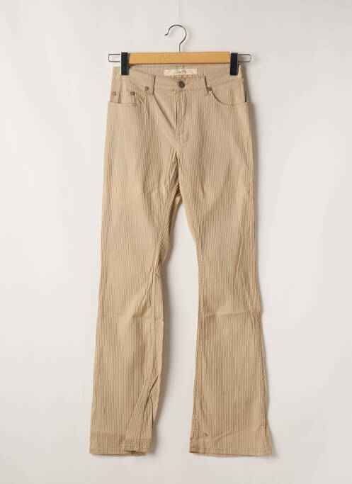 Pantalon evazat elasticitate talie înaltă bej SCHOOL RAG femme