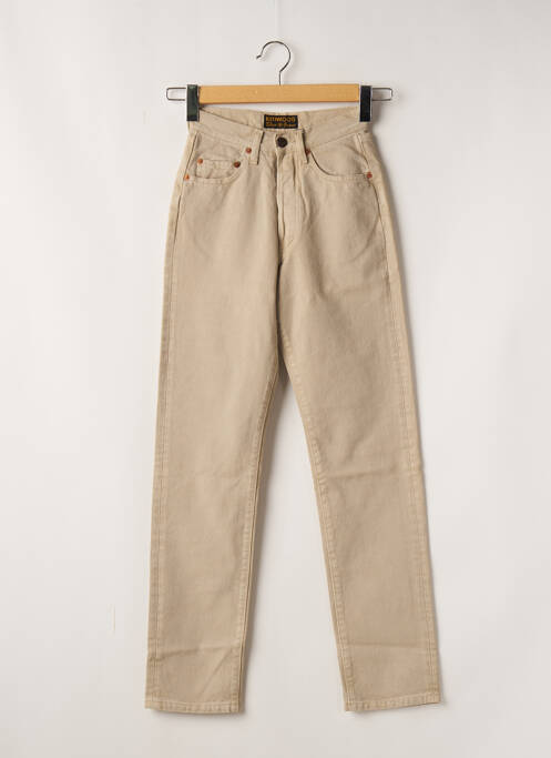 Blugi cu croială slim bej TEDDY SMITH femeie