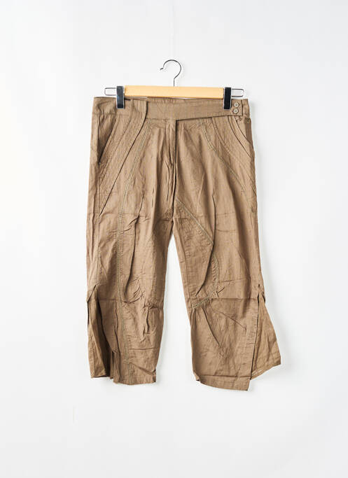 Pantalon trei sferturi maro 2 TWO femeie