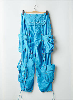 Pantalon cargo buzunare talie înaltă albastru PUNKY FISH femeie
