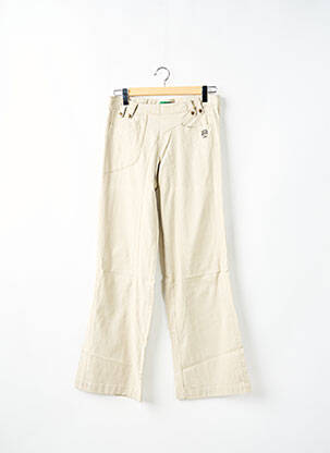 Pantalon evazat bej KANA BEACH femeie