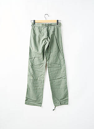 Pantalon drept închidere cu fermoar sub clapetă cu nasturi talie joasă verde ONLY femeie