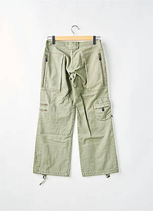 Pantalon cargo țesătură poplin talie joasă verde RWD femeie