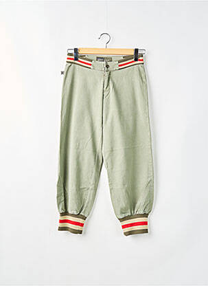Pantalon 7/8 țesătură poplin talie joasă verde RWD femeie