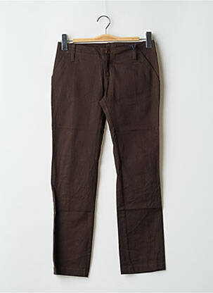 Pantalon trei sferturi maro SPIRIT OF GANG femeie