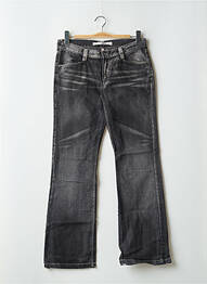 Blugi bootcut elasticitate talie joasă negru SCHOOL RAG femeie