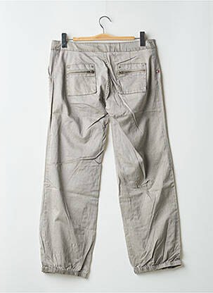 Pantalon 7/8 țesătură poplin talie joasă verde SESSUN femeie
