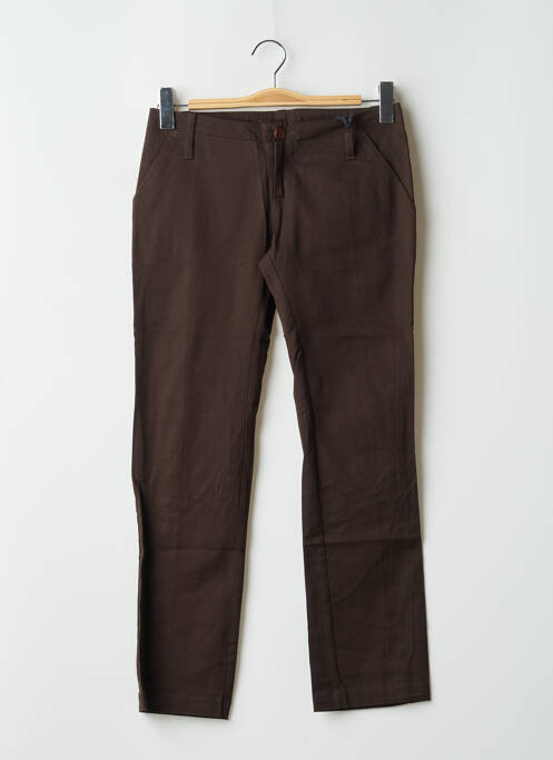 Pantalon trei sferturi maro SPIRIT OF GANG femeie