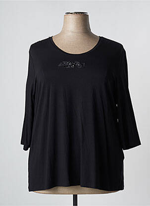 Tricou mâneci 3/4 mâneci 3/4 negru LEBEK femeie