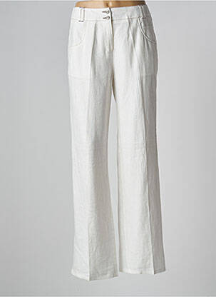 Pantalon drept alb PAUSE CAFE femeie