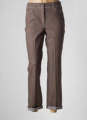 Pantalon slim elasticitate mărime normală maro LEBEK femeie