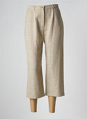 Pantalon trei sferturi bej PAUSE CAFE femeie