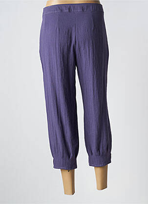 Pantalon trei sferturi țesătură poplin mărime normală violet JEAN DELFIN femeie