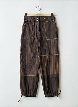 Pantalon trei sferturi maro UN POINT C EST TOUT femeie