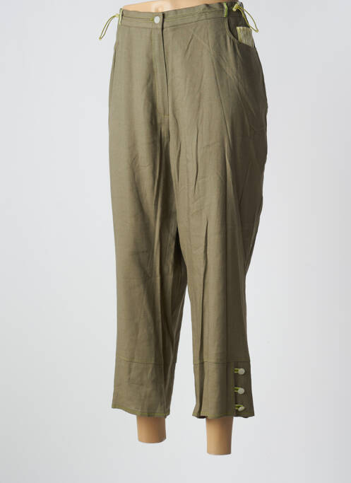 Pantalon trei sferturi verde PAUSE CAFE femeie